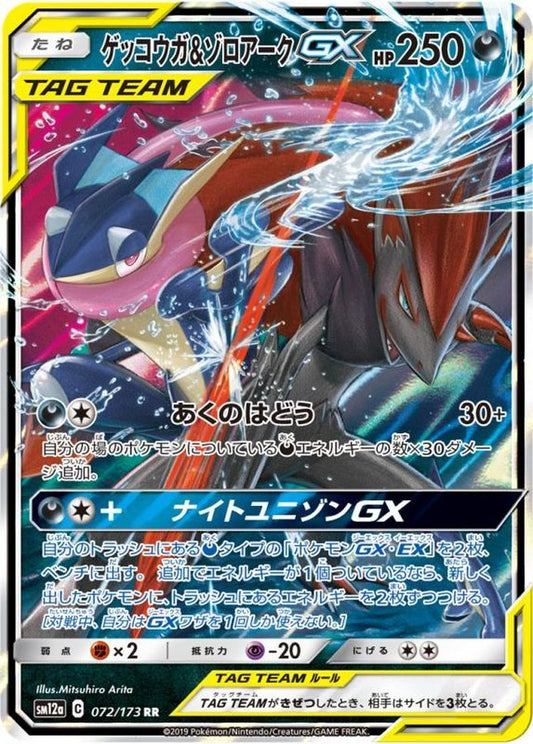 Greninja & Zoroark GX【RR】{072/173} [SM12a]